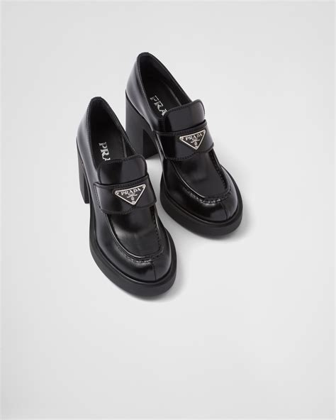 heeled prada loafers|prada loafers with laces.